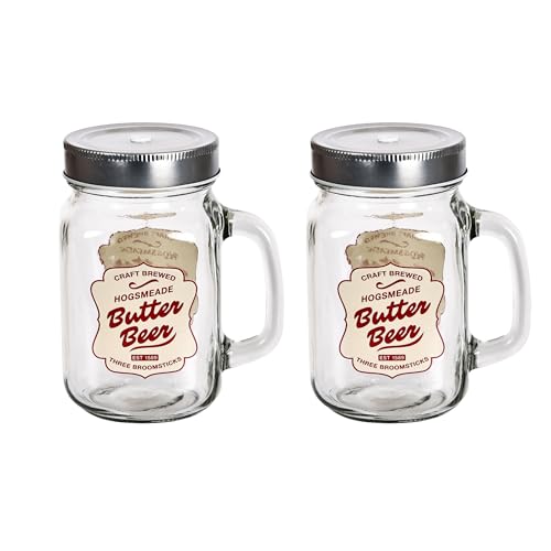 Harry Potter vasos de cerveza de mantequilla establecidos para los fans Elbenwald 2 pcs. 400 ml en caja de regalo