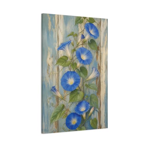 Toile volubilis bleu 60x90 cm poster vintage pour salon