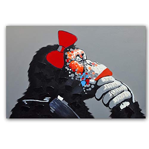 Art mural musique singe abstrait grand format 70x100cm deco interieur