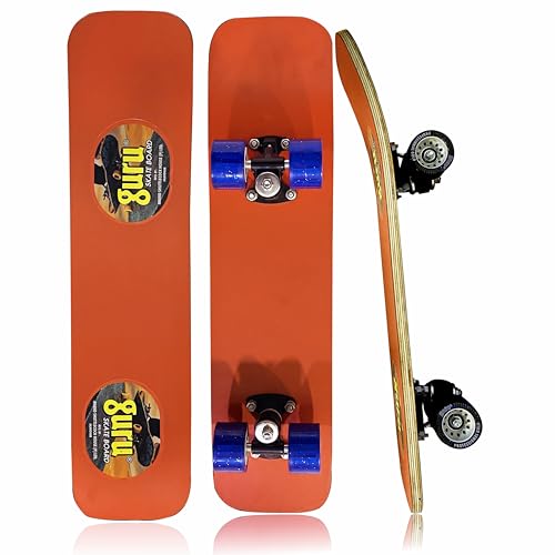 Image of GURU Skateboard, Wooden Non-Slip Skateboard for Kids, Adult, Casterboard /Skate Board /Hoverboard /Longboard for Beginners, Learners, Training Purpose for All Age Group