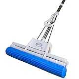 CleanAid OneTouch PRO-27 Balai Serpillière, Double Rouleau Sans Dégâts, Éponge, 27 cm de Large