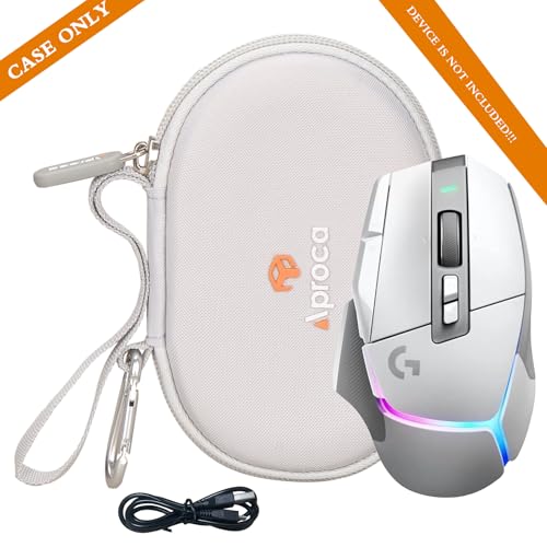 Funda rígida portátil gris Aproca compatible con mouse inalámbrico Logitech G502 X Plus Lightspeed 4