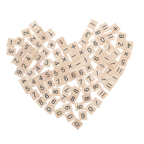 ledmomo 100個 学教具木片 小型木製数字ル 教育用 木製ナンバール 手先の器用さ向上 数学学習促進 モンテッソーリ教材 クラフト の早期教育に