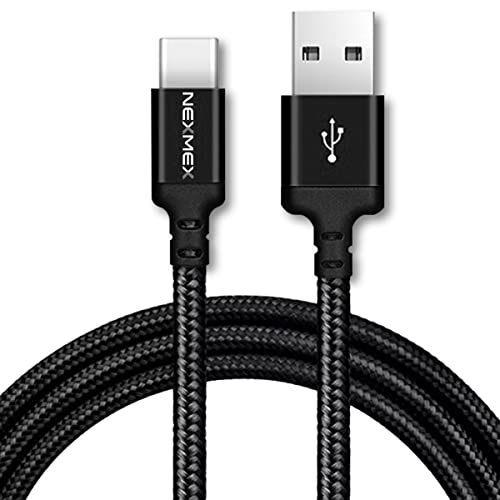 NEXMEX Datenkabel USB Typ C Nylon kompatibel mit Google Pixel 10 9a 9 8a 8 7a 7 6 6a Pro/Pro XL/Fold / 5/4 / 3 Ladekabel 1m Datenkabel, Farbe:Schwarz