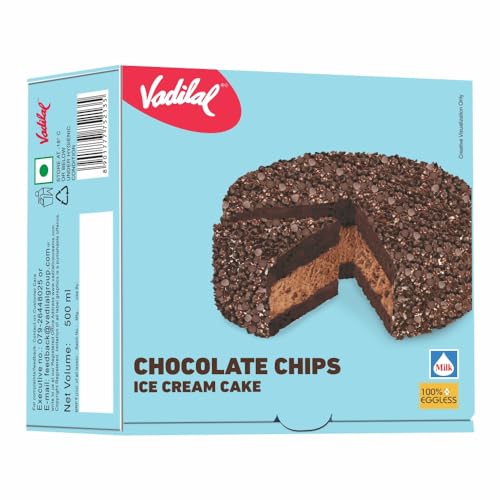 Image of Vadilal Chocolate Chips Ice Cream Cake, 500 ML