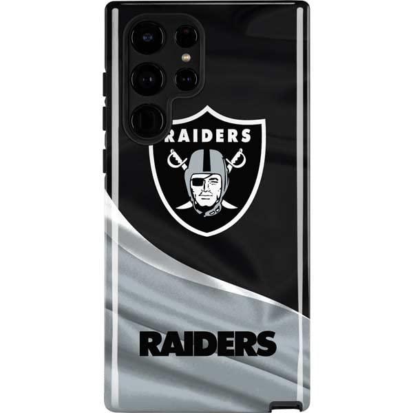 Skinit Pro Phone Case Compatible with Galaxy S22 Ultra - Officially Licensed NFL Las Vegas Raiders Design