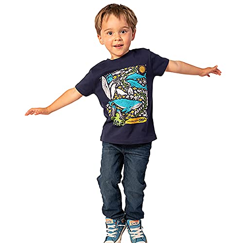 Image of Mightly Boys and Girls' Crewneck Short Sleeve T Shirts | 100% Organic Cotton, Colorful, Soft & Basic Crewneck Tee for Kids
