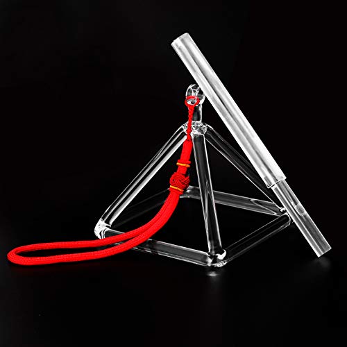 Queenser Material de Cristal Pirâmide Cantante Instrumentos de Percussão Ioga Meditação Ferramenta d