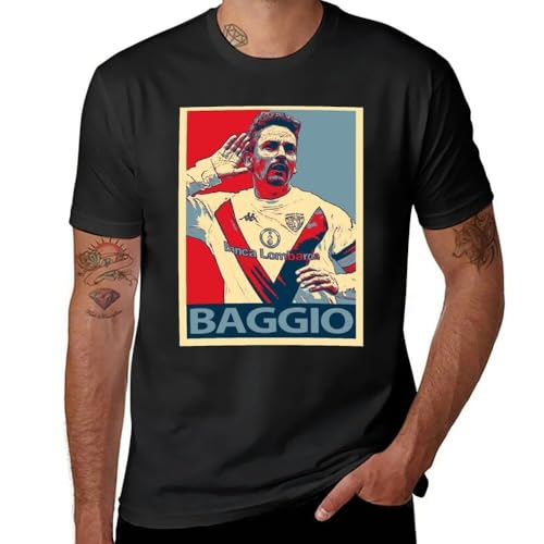 Roberto Baggio T-Shirt heavyweight t shirts t-shirts man oversized t shirts mens vintage t shirts Black XXL