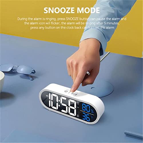 Reloj despertador electrónico de música con 2 repeticiones y control de voz 4