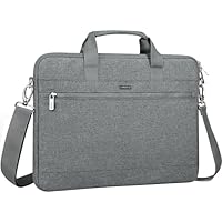 LANDICI 360° Protective Laptop Bag 15.6 Inch with Shoulder Strap, Laptop Case Sleeve for MacBook Pro 16, 15.6-16” HP Lenovo Dell ASUS, Waterproof Computer Bag Slim Briefcase for Men Women-Grey