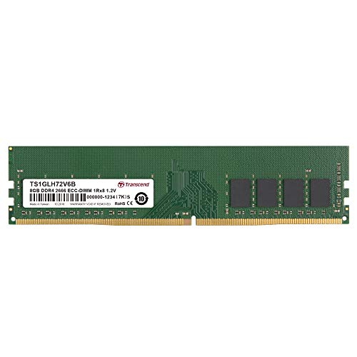 yAmazon.co.jp zTranscend @l(rWlX) Ɩp/YƗp Samsung DRAM DDR4-2666 ECC U-DIMM 1Rx8 8GB 1.2V 3Nۏ TS1GLH72V6B