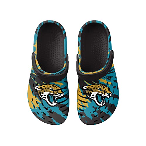 Image of FOCO Mens NFL Team Logo Tie-dye Garden Water Sandals Shoes Slipper Clogs with Strap