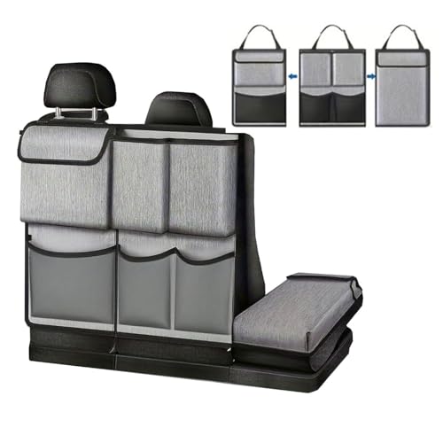 車用 トランク 収納ポケット に適合する スバルフォレスターSL5 SLG型 2025年4月~現行 車用収納ポケット 大容量 トランク収納 後部座席用 収納バッグ 汚れ防止 耐摩耗(グレー)