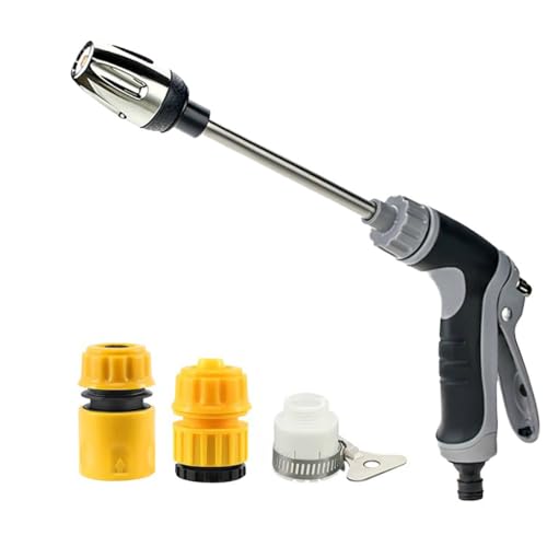 Pistolet de Nettoyeur Haute Pression 2026 – Buse à Eau avec Rotation 360° et 3 Modes de Pulvérisation, Raccord Métallique pour Tuyau d'Arrosage de Jardin (A)