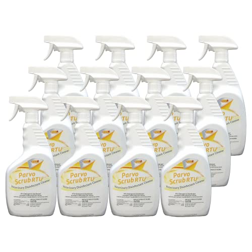 Jani-Source ParvoScrub RTU: Veterinary Disinfectant & Kennel Cleaner, 1 Quart (Case of 12)