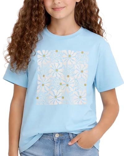 Image of Volcom Girls Shirts - Casual Crewneck Short Sleeve Graphic Tee Trendy Tops - Breathable Girls Summer Clothes