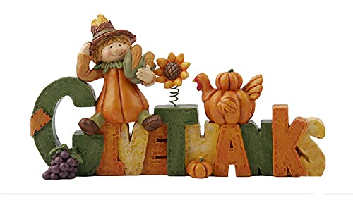 Realideas Resin Thanksgiving Turkey Pumpkin Tabletop Fall Decoration thumb #2