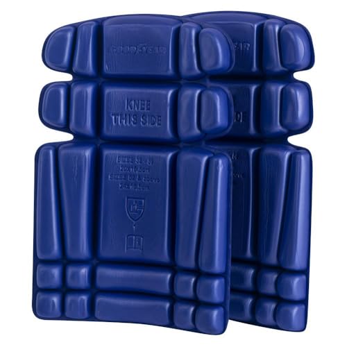Goodyear Workwear Genouillères de sécurité ergonomiques, solides et flexibles, 1 paire, bleu, taille unique
