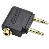 Contenido del envío: cable adaptador doble de 3,5 mm (macho) a conector jack estéreo de 3,5 mm (hembra).