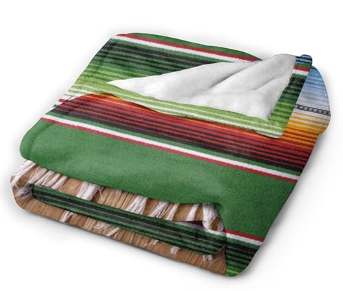 HGOD DESIGNS Mexican Style Throw Blanket Mexican Traditional National Blanket Super Soft Flannel Throw Blanket Lightweight Plush Fuzzy Bed Blanket for Bedding Sofa and Travel 130x150cm - Image 4