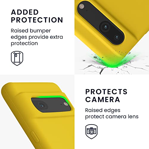 kwmobile Case Compatible with Google Pixel 7 Case - TPU Silicone Phone Cover with Soft Finish - Radiant Yellow - Image 3