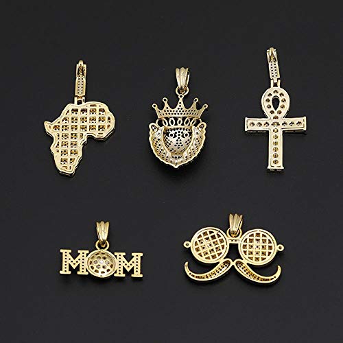 Collier Carte Pendentif en Or et Zircon Véritable de Prestige - 5