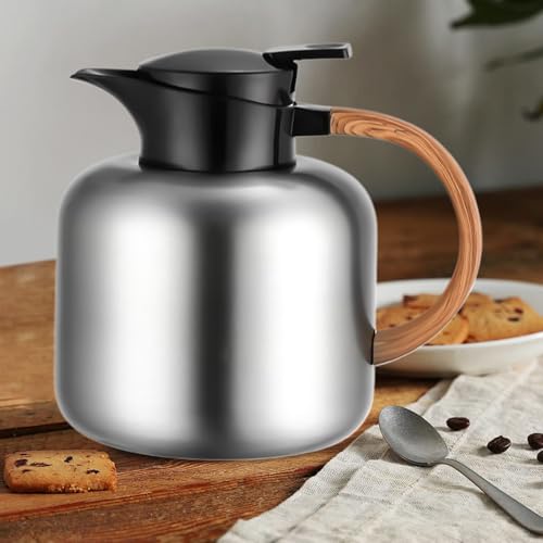 Jarra de café de acero inoxidable con aislamiento al vacío de doble pared y termo de alta gama de 2L 4