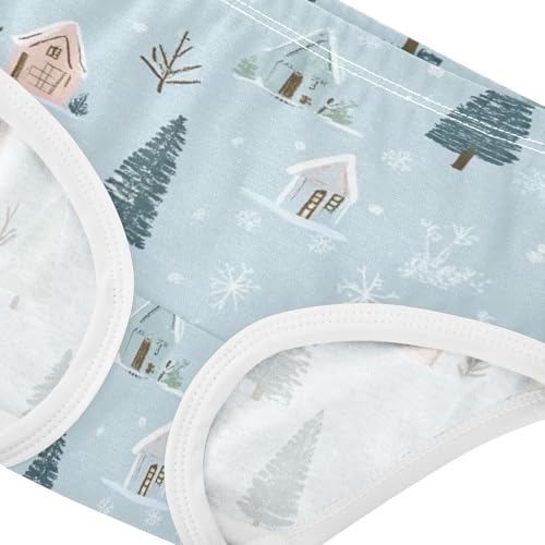 Christmas Tree Girls' Hipster Triangle Panties Breathable Toddler Underwear for Kids in Sizes 2T,3T, 4T, 5T, 6Y and 8Y4