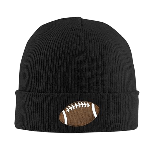 mutakin Football Embroidery Beanie Hat Unisex Knit...