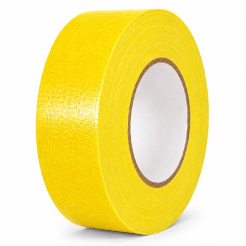 Image of GGR Supplies CDT-36 Industrial Grade Cloth Duct Tape, Yellow 2 Inch x 60 Yards, Waterproof UV Resistant Heavy Duty, Clean Removal with No Sticky Residue for Repairs, Packaging, and Bundling