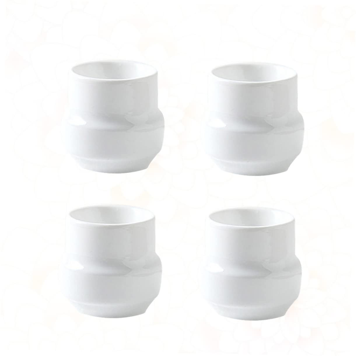 HEALLILY 4pcs Ceramic Egg Breakfast Egg Holders for Home Restaurant Practical Dining Accessory Easy to Clean