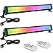 MEIHUA Barra de Luz LED RGB 42W Foco de Color Exterior IP66 Impermeable Luces RGBW Regulable, 10 Colores/30 Modos/6 Brillo/6 Velocidades Cambio de Color para DJ Bar Discoteca Jardín Halloween