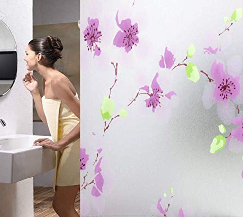 Image of ELTON 3D Window Privacy Self Adhesive Decorative Vinyl Film For Bathroom Door Window Heat Control Anti Uv (Butterfly, 24 X 48 Inches) Multicolor
