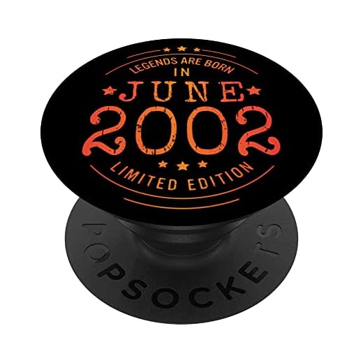 Cumpleaños Junio 2002 Edición Limitada Regalo Legend June PopSockets PopGrip Intercambiable