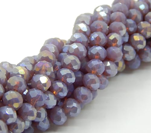 Perlin Pack of 160 Czech Bohemian Crystal Beads, 3 mm x 2 mm, Czech Beads, CZ Glass Faceted Rondelle Beads, Glass Beads - Image 2