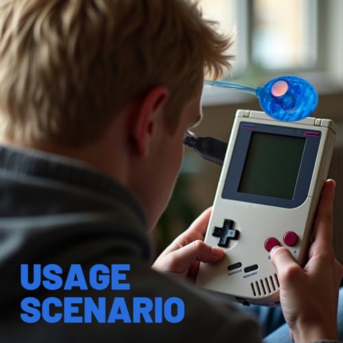 Image of HNYYZL Worm Light Backlight Flexible Illumination LED Lamps for GBA Console WormLight (1 Pcs GBA Blue)