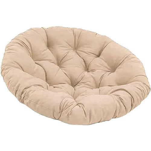 Cuscino rotondo extra spesso per sedie in rattan e sedie da giardino, color cachi (50 x 50 cm)