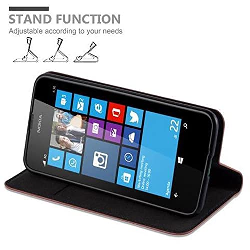 Cadorabo Book Case Compatible With Nokia Lumia 630 In Cappuccino Brown - With Magnetic Closure, Stand Function And Card Slot - Wallet Etui Cover Pouch Pu Leather Flip #TOP4