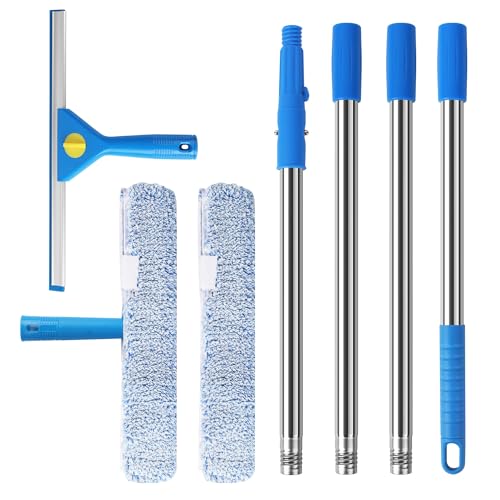1.5 m Fensterreiniger mit Teleskopstiel, 35 cm Fensterabzieher und 38 cm...