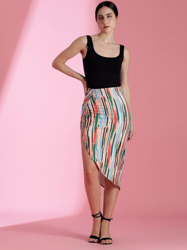 Image of KOTTY Women's Solid and Printed Skirts - A-Line || Pencil || Midi || Maxi || Knee-Length || Flared || Asymmetric Styles for Chic and Comfortable Fashion