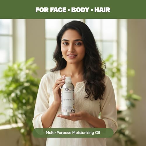 Image of VedaOils Tamanu Oil for Skin 100ml | 100% Pure & Natural Cold Pressed Tamanu Oil for Face & Body Moisturizer, Skin Nourishment & Acne Care