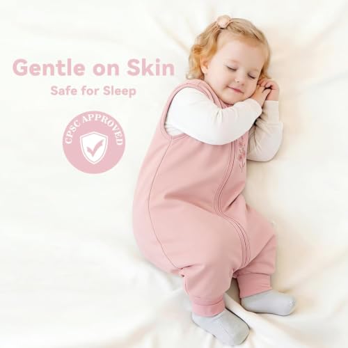 Image of Chilsuessy Toddler Sleep Sack with Feet 1.0 Tog Soft Wearable Blanket Baby 2-3T