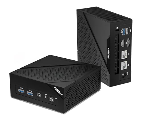 FIREBAT ミニ PC Ryzen 6600H (6C/12T、最大 4.5GHz)、ゲーミングpc 45W、AMD Radeon 660Mフル機能タイプC 三画面出力DP2.0 (4K@160Hz)、HDMI 2.1、WiFi6、BT5.2、USB3.2、デュアルSSDスロット 16GB DDR5 RAM 4800MHz 512GB M.2 2280(PCle3.0) SSD minipc
