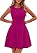 PRETTYGARDEN Summer Dresses for Women 2025 Elegant Classy A Line Business Casual Work Graduation Cocktail Short Dress (Hot Pink,Medium)