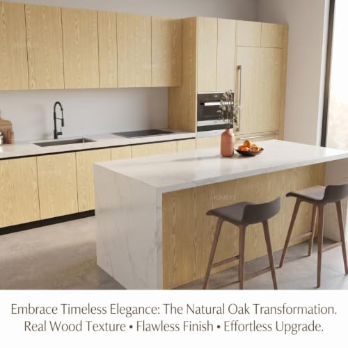 Image of HOME13 Wood Contact Paper Peel and Stick Wood Grain Wallpaper for Countertops Self-Adhesive Removable Waterproof Brown Vinyl Wall Paper for Furniture Kitchen (24x168 Inch)