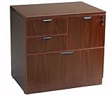 Boss Office Products Combo Lateral File in Mahogany