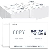 Sayglossy 200 Pcs 9 x 12 Inch Income Tax Return Envelopes Security Booklet Envelopes Return Folders for Tax Preparers, Office, Business, Catalog, Legal Document, Mailing, White