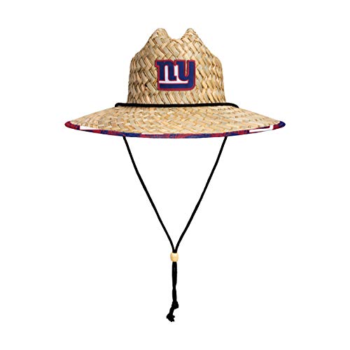 Image of NFL Team Logo Americana Floral Lifeguard Beach Straw Sun Hat