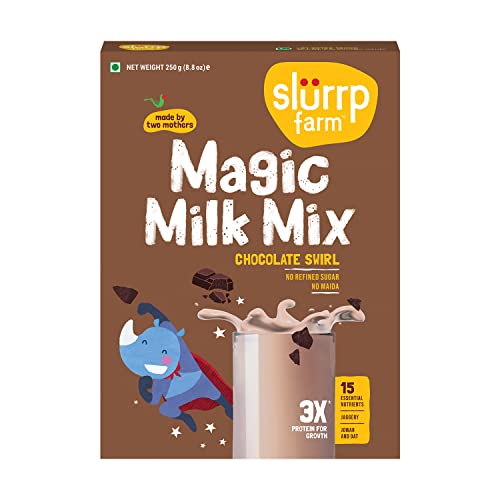 Image of Slurrp Farm Healthy Pancake Lovers Combo| 150G*4 & Slurrp Farm High Protein Chocolate Swirl Milk Mix| 250g